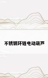 不锈钢环链电动葫芦