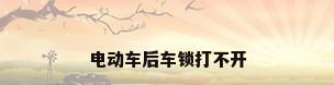 电动车后车锁打不开