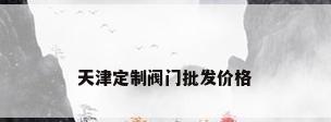 天津定制阀门批发价格