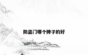 防盗门哪个牌子的好