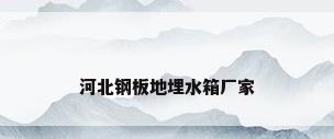 河北钢板地埋水箱厂家