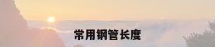 常用钢管长度