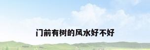门前有树的风水好不好