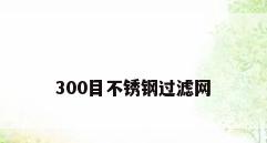 300目不锈钢过滤网