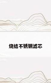 烧结不锈钢滤芯