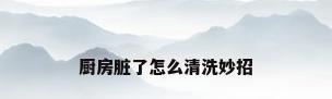 厨房脏了怎么清洗妙招