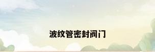 波纹管密封阀门