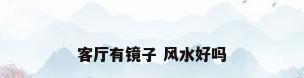 客厅有镜子 风水好吗