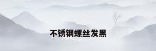 不锈钢螺丝发黑