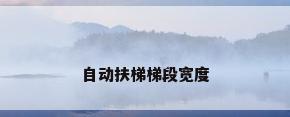 自动扶梯梯段宽度