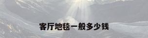 客厅地毯一般多少钱