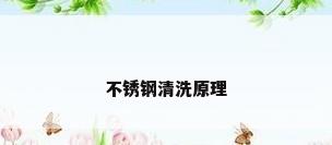 不锈钢清洗原理