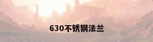 630不锈钢法兰