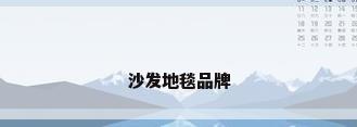 沙发地毯品牌