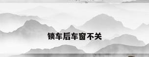 锁车后车窗不关