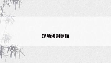现场切割橱柜