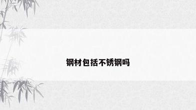 钢材包括不锈钢吗