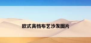 欧式高档布艺沙发图片
