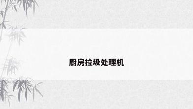 厨房拉圾处理机