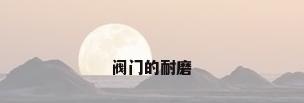 阀门的耐磨
