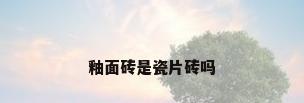 釉面砖是瓷片砖吗