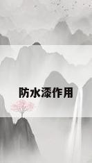 防水漆作用