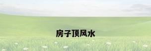房子顶风水