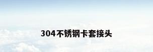 304不锈钢卡套接头