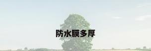 防水膜多厚