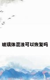 玻璃体混浊可以恢复吗