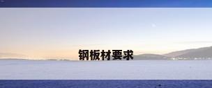 钢板材要求