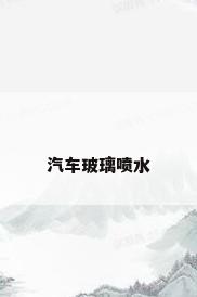 汽车玻璃喷水