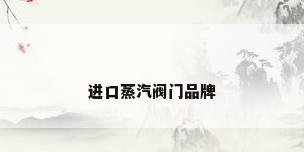 进口蒸汽阀门品牌