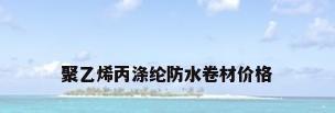 聚乙烯丙涤纶防水卷材价格