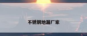 不锈钢地漏厂家
