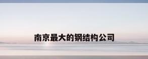 南京最大的钢结构公司