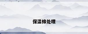 保温棉处理