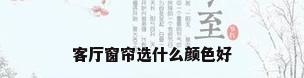 客厅窗帘选什么颜色好