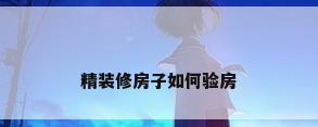 精装修房子如何验房