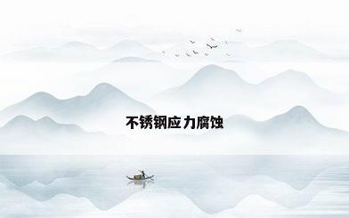 不锈钢应力腐蚀