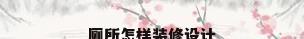 厕所怎样装修设计