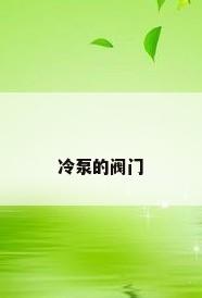 冷泵的阀门