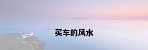 买车的风水