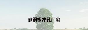 彩钢板冲孔厂家
