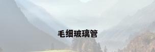 毛细玻璃管