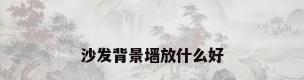 沙发背景墙放什么好