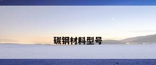 碳钢材料型号