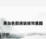 黑白色厨房装修效果图
