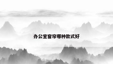 办公室窗帘哪种款式好