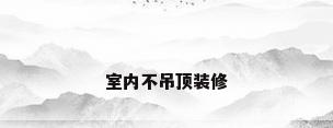 室内不吊顶装修